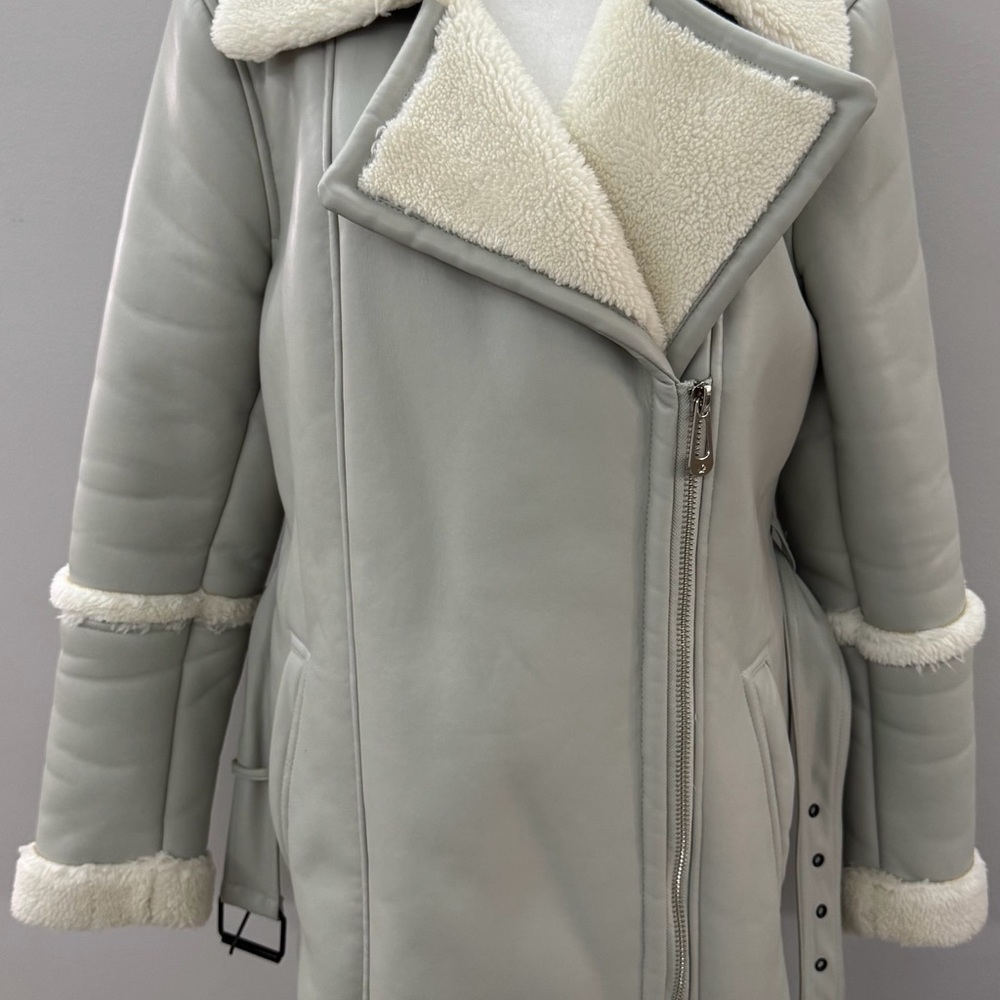 Women's Shearling Lined Gray Jacket - image 1